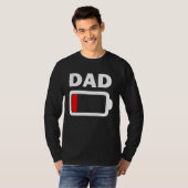 Family Battery Low Battery Dad T-shirt (Voorkant volledig)