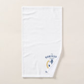 Family Beach House Anchor Gold Laurel Star White Bad Handdoek (Handdoek)