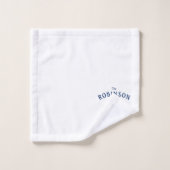 Family Beach House Anchor Gold Laurel Star White Bad Handdoek (Wasdoekje)