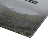 Family Beach House Foggy Morning Beach Dunes Fog Snijplank (Hoek)