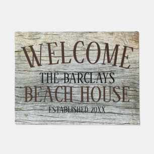 Family Beach House Rustic Deurmat