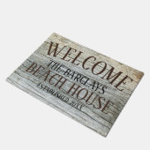 Family Beach House Rustic Deurmat (Schuin)