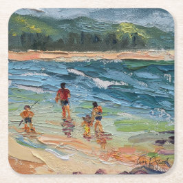 Family Beach onderzetter van Hawaï