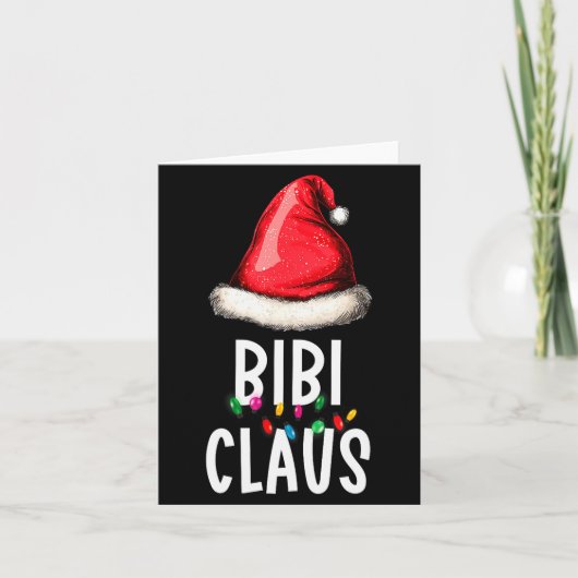 Family Bibi Claus Christmas Santa's Pajama Matchin Kaart (Voorkant)