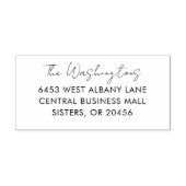 Family Business Script Kantoor Retouradres Zelfinktende Stempel (Design)