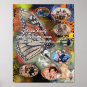 Family Butterfly Photo Collage Art Print (Voorkant)