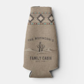 Family Cabin Rustic Southwest Native Tribal Cactus Flesjeskoeler (Voorkant)