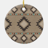 Family Cabin Rustic Southwest Native Tribal Cactus Keramisch Ornament (Achterkant)