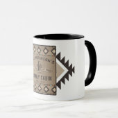 Family Cabin Rustic Southwest Native Tribal Cactus Mok (Voorkant rechts)