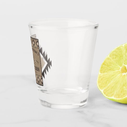 Family Cabin Rustic Southwest Native Tribal Cactus Shot Glas (Rechts)
