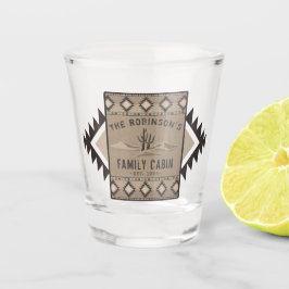 Family Cabin Rustic Southwest Native Tribal Cactus Shot Glas
