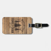 Family Cabin Rustic Wood - Aangepast Bagagelabel (Voorkant horizontaal)
