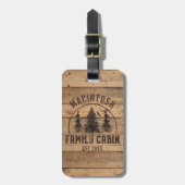 Family Cabin Rustic Wood - Aangepast Bagagelabel (Voorkant verticaal)