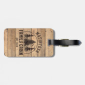 Family Cabin Rustic Wood - Aangepast Bagagelabel (Achterkant horizontaal)