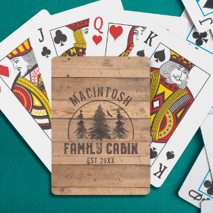 Family Cabin Rustic Wood - Aangepast Pokerkaarten