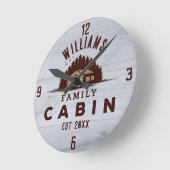 Family Cabin Rustic Wood - Aangepast Ronde Klok (Hoek)