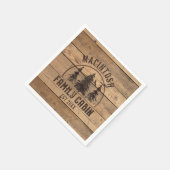 Family Cabin Rustic Wood - Aangepast Servet (Hoek)