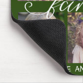 Family Calligraphy Dark Green 6 Photo Collage Muismat (Hoek)