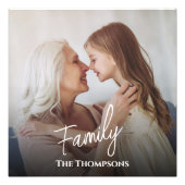 Family Calligraphy Script Photo Template Foto Afdruk (Voorkant)