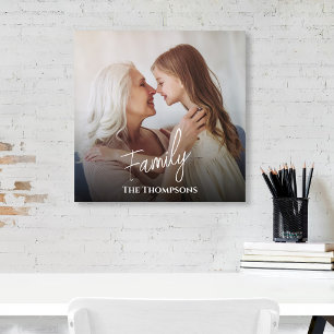 Family Calligraphy Script Photo Template Foto Afdruk