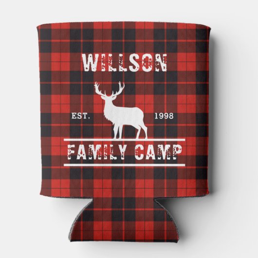 Family Camp Cunningham Scottish tartan lumberjack Blikjeskoeler (Achterkant)