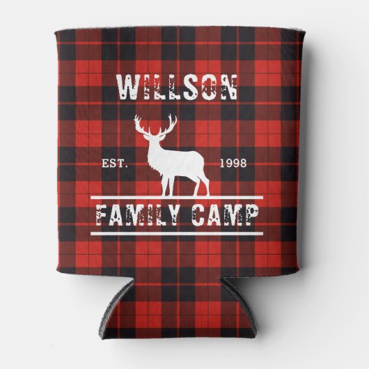 Family Camp Cunningham Scottish tartan lumberjack Blikjeskoeler (Voorkant)