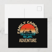 Family Camping Adventure Caravan Briefkaart (Voorkant / Achterkant)