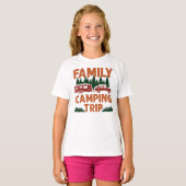 Family Camping Trip Caravan Rv Trailer T-shirt (Voorkant volledig)
