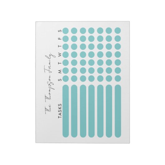 Family Chore Chart Command Center Kinder Planner Notitieblok (Linkerzijde)