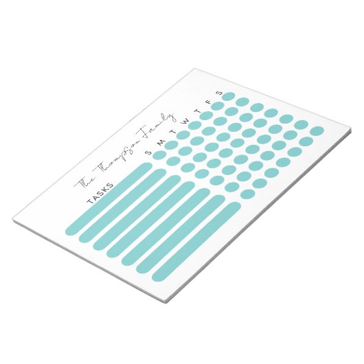 Family Chore Chart Command Center Kinder Planner Notitieblok (Schuin)