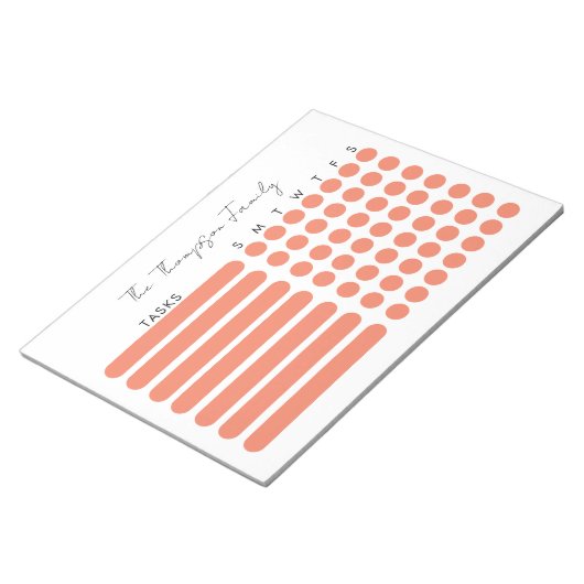 Family Chore Chart Command Center Kinder Planner Notitieblok (Schuin)