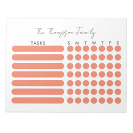 Family Chore Chart Command Center Kinder Planner Notitieblok