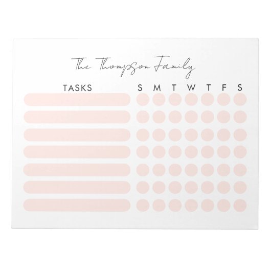 Family Chore Chart Command Center Kinder Planner Notitieblok (Voorkant)