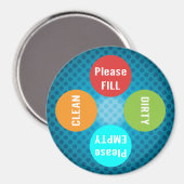 Family Chores Vaatwasser Organisator Schoon Vuil Magneet (Voorkant / Achterkant)