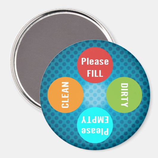 Family Chores Vaatwasser Organisator Schoon Vuil Magneet (Voorkant / Achterkant)