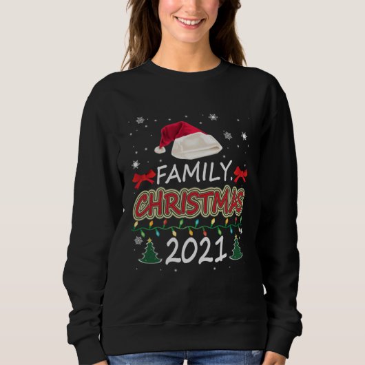 Family Christmas 2021 Matching Family Squad Santa Trui (Voorkant)