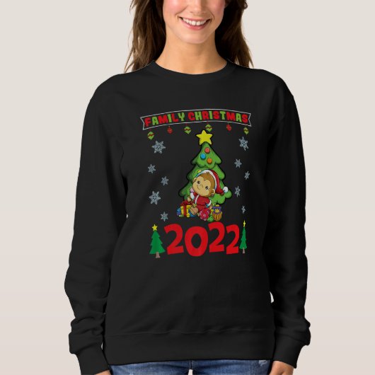 Family Christmas 2022 Funny Matching Xmas Lover Pr Trui (Voorkant)
