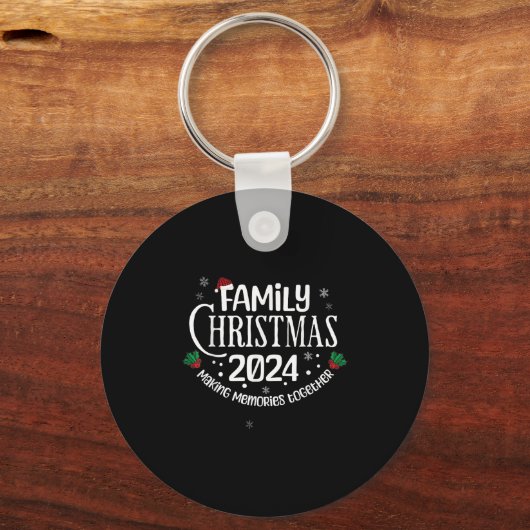 Family Christmas 2024 Holiday Matching Family Xmas Sleutelhanger (Voorkant)