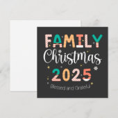 Family Christmas 2025 Blessed and Grateful  Save The Date (Voorkant / Achterkant)
