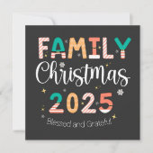 Family Christmas 2025 Blessed and Grateful  Save The Date (Voorkant)