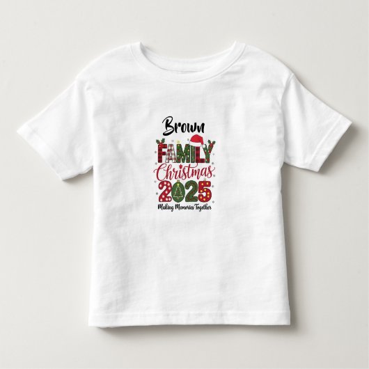  Family Christmas 2025 customizable Matching Kinder Shirts (Voorkant)