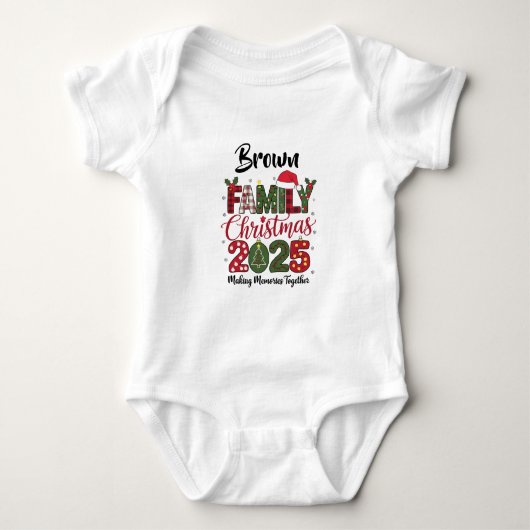  Family Christmas 2025 customizable Matching Romper (Voorkant)