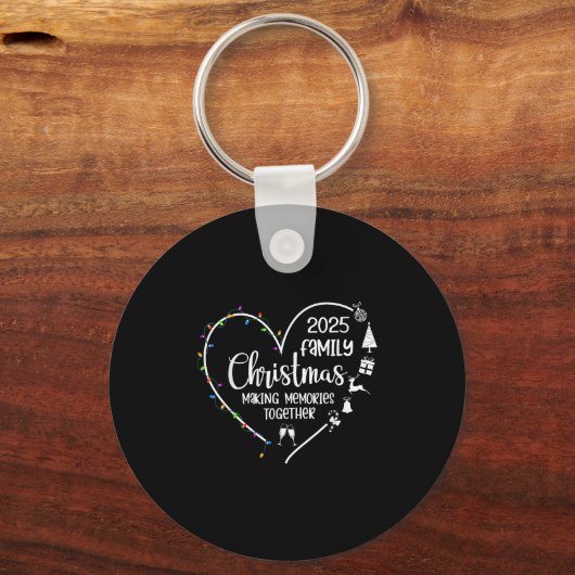 Family Christmas 2025 Making Memories Togother Xma Sleutelhanger (Voorkant)