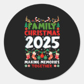 Family Christmas 2025 Matching Family Christmas Xm Ronde Sticker (Voorkant)