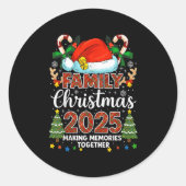 Family Christmas 2025 Matching Family Christmas Xm Ronde Sticker (Voorkant)