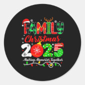 Family Christmas 2025 Matching Family Christmas Xm Ronde Sticker (Voorkant)