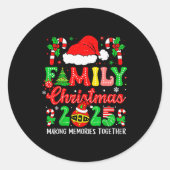 Family Christmas 2025 Matching Family Christmas Xm Ronde Sticker (Voorkant)
