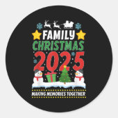 Family Christmas 2025 Matching Family Christmas Xm Ronde Sticker (Voorkant)