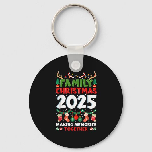 Family Christmas 2025 Matching Family Christmas Xm Sleutelhanger (Voorkant)