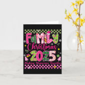 Family Christmas 2025 Matching Outfit Squad Santa  Kaart (Gele Bloem)